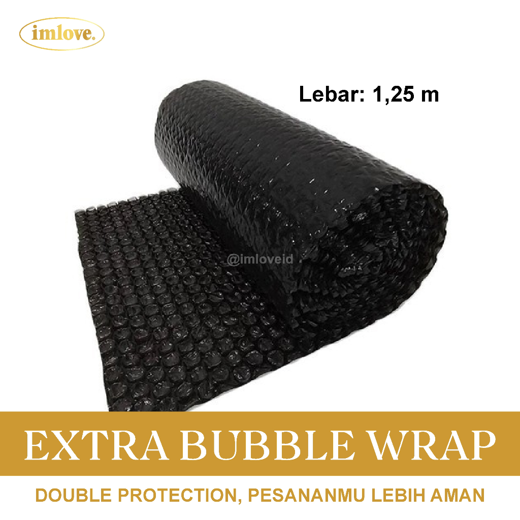 

EXTRA BUBBLE WRAP Packing Tambahan Lebih Aman Hitam Lebar 1,25 m