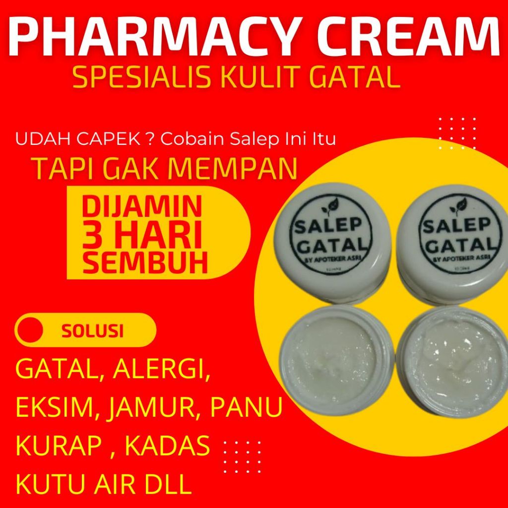 Salep Racikan Obat Gatal Eksim Exim Basah Kering Jamur Kulit Paling Ampuh Isi 10 Gram PHARMACY CREAM