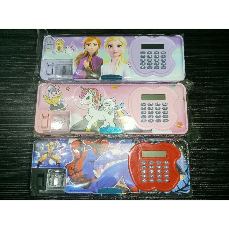 

Kotak Pensil Magnet Karakter+ Kalkulator+serutan pensil