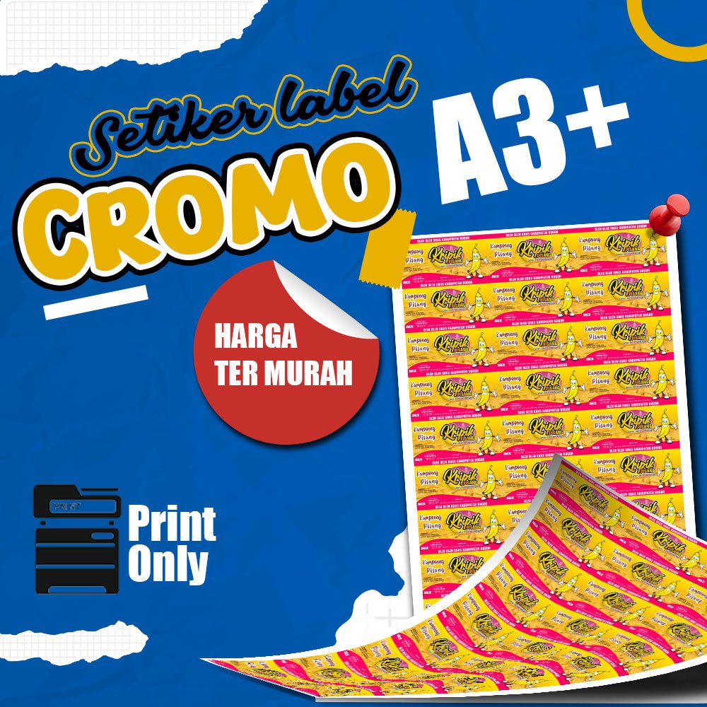 

Print A3+ STIKER CROMO | cetak A3+ stiker