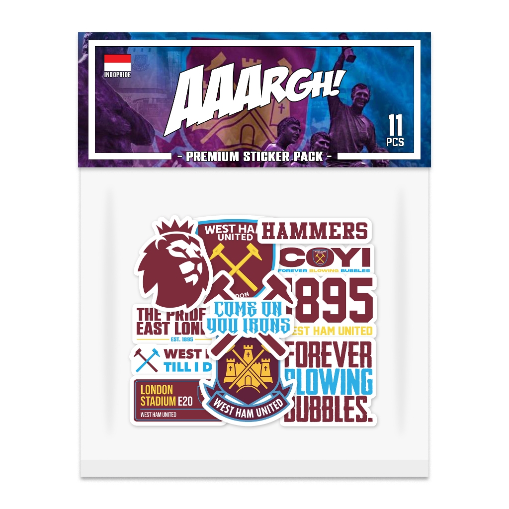 

11 Stiker WEST HAM UNITED Sticker Pack vol. 1 (The Hammers)