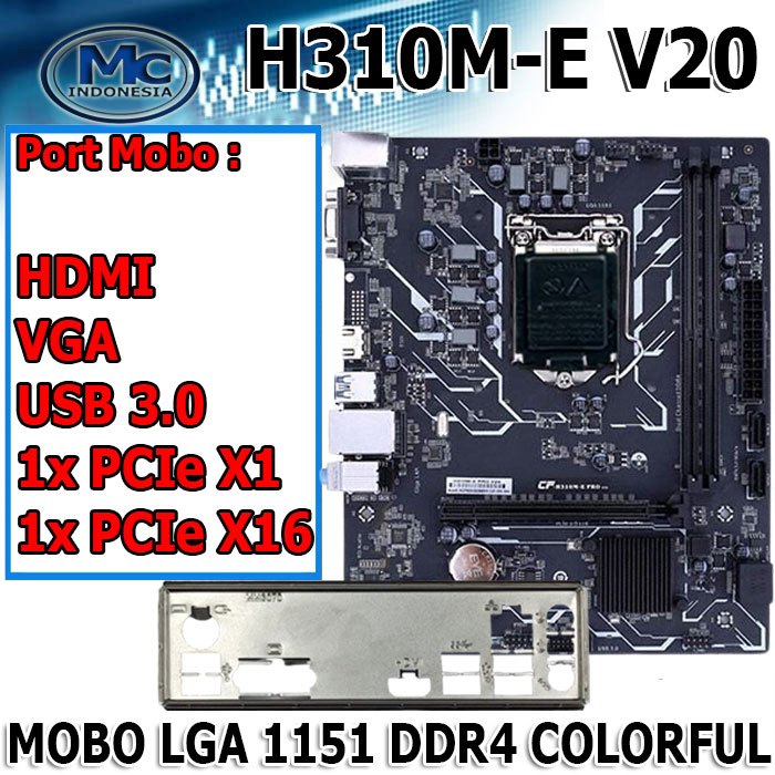 Mobo mainboard h310 LGA 1151 DDR4