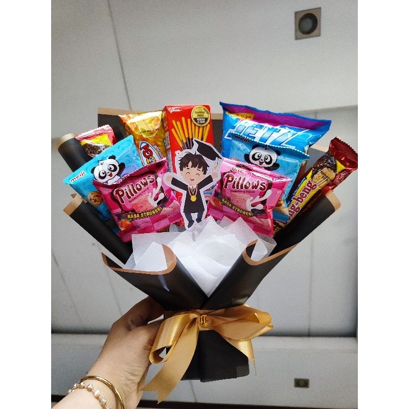 

BUKET SNACK FREE TOPER WISUDA/ULANG TAHUN/BUKET SNACK MURAH