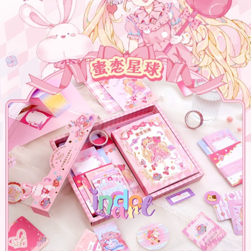 

(IAS) Journal Kit Set Gift Lucu Anime isi 123pc / Scrapbook Lucu Anime Girl / Notebook Buku Tulis