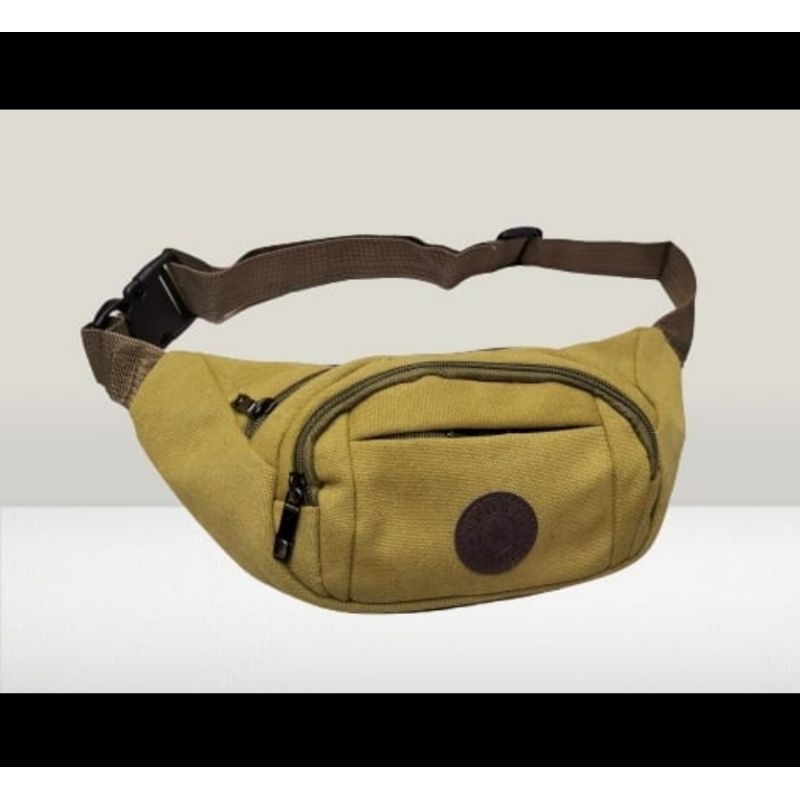 Promo !!! Tas waitsbag kanvas Tas pinggang kanvas Selempang pria/wanita import FTX