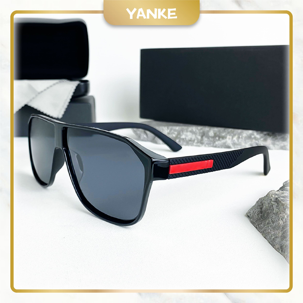 [Paket Kotak & Lap] Kacamata Polaroid Kacamata Hitam Uv400 Kacamata Fashion Pria Sunglasses 5318 len