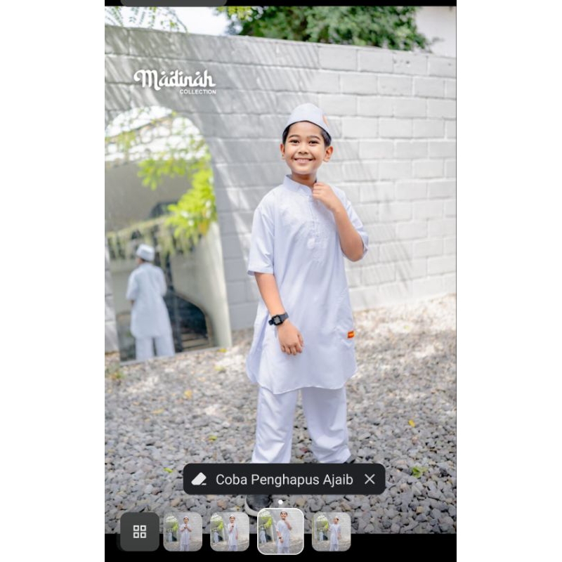 baju Koko Pakistan remaja putih@koko setelan anak