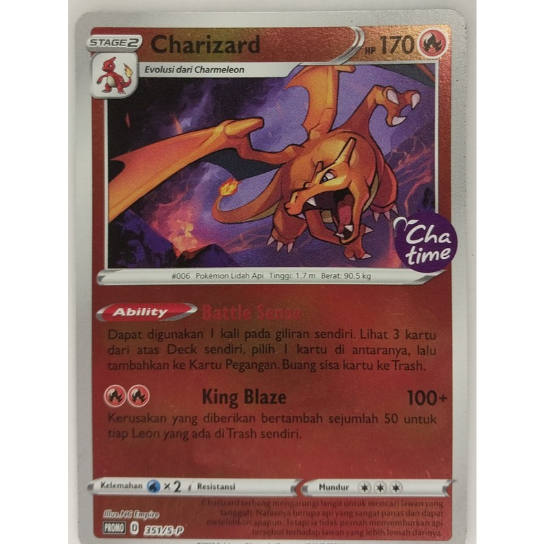 TCG Pokemon Indonesia x Chatime Charizard Hologram