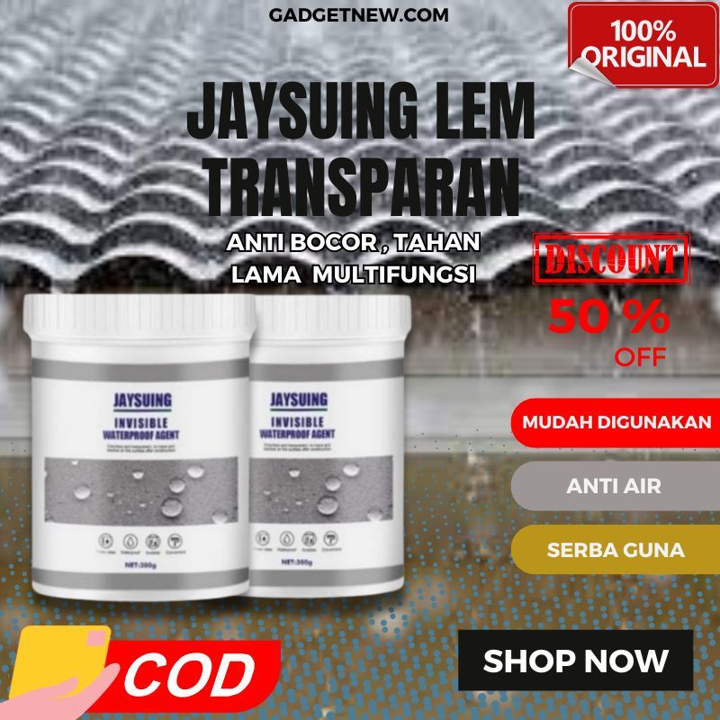 Lem Anti Bocor Rembes Atap Genteng Dinding Transparan Jaysuing Waterproof Super Kuat Original Lem Ca
