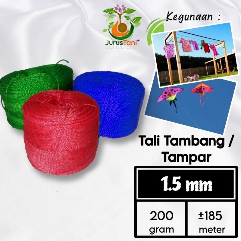 

Tali Tambang/Tampar ukuran 1.5mm, berat 200 gram dan panjang ±185 meter