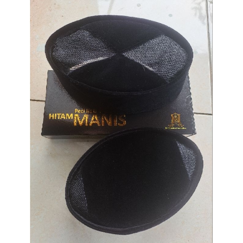 Peci hitam manis ac silang original