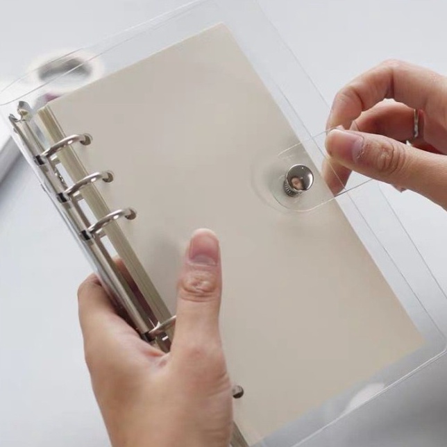 

Hadir Terheboh Ring Binder 6 Lubang A6 Aesthetic Binder Transparan Note Map Binder