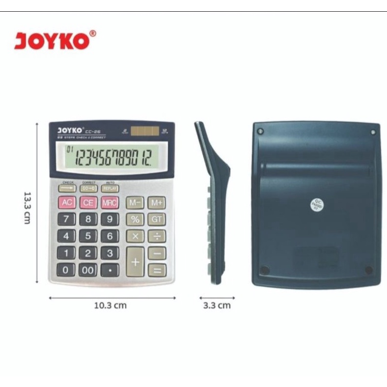 

PAKET HEMAT JOYKO CC26 Check Correct Calculator Kalkulator Bisa Cek Ulang