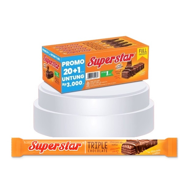 

Superstar Triple Chocolate Wafer [20+1 pcs/ 16g /Pack]