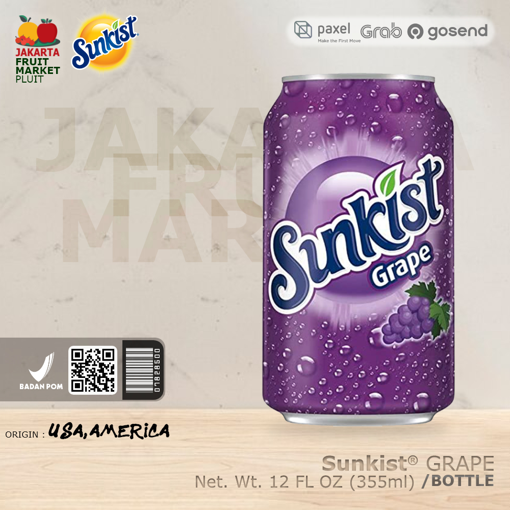 

SUNKIST ® GRAPE SODA minuman rasa anggur import usa