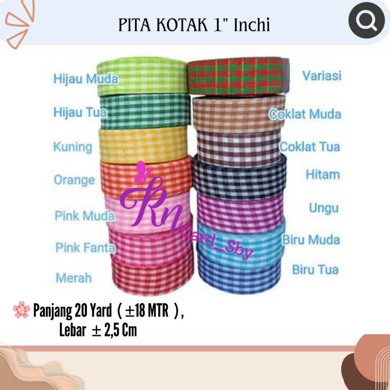 

PITA KOTAK 1 INCHI 2,5 CM || Panjang ± 18mtr