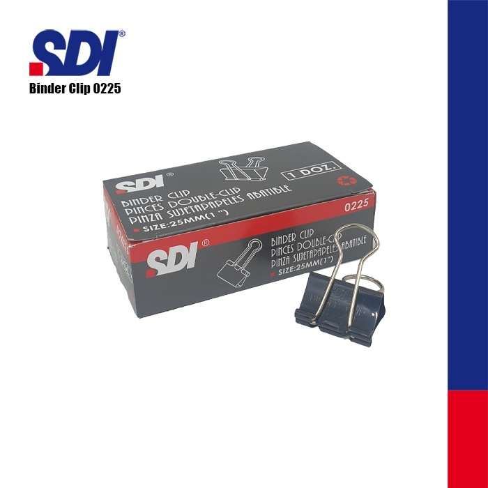 

BINDER CLIP / KLIP KERTAS / PENJEPIT KERTAS / PENJEPIT DOCUMENTS SDI 111 0225 - 1 PAK