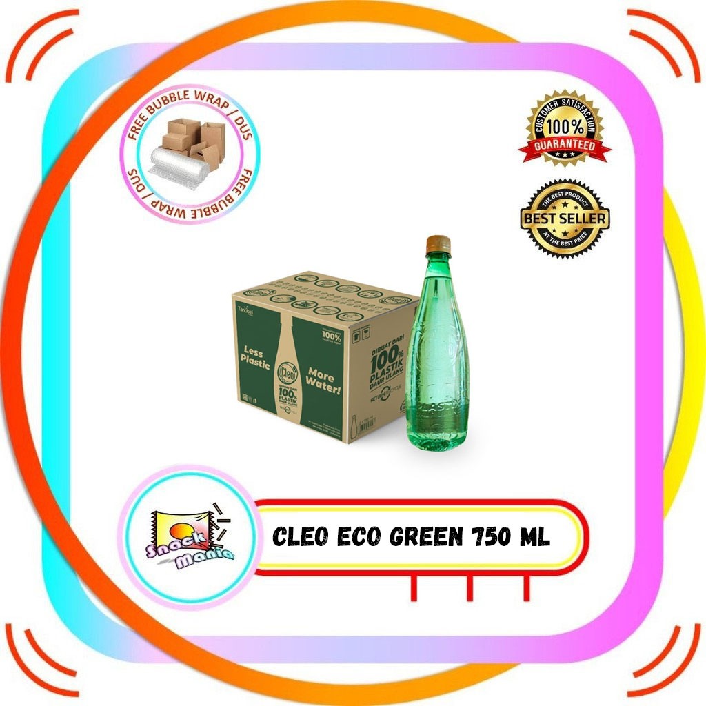 

Cleo Air Murni Eco Green 750ml 12 pcs DUS Air Minum Botol Hijau