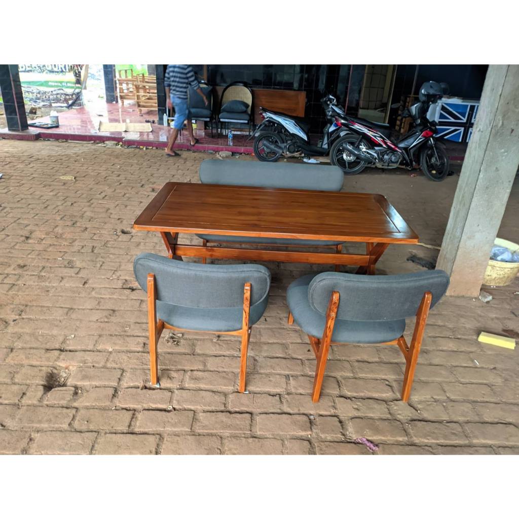 A10 - Meja Makan Roomclip Kursi Sofa - kayu jati