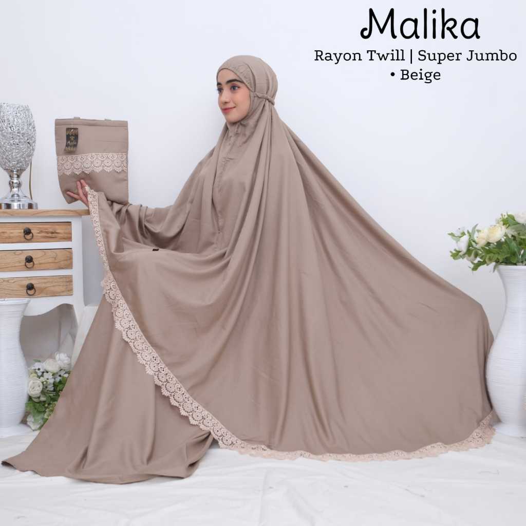 Mukena Malika Renda rayon TWILL SUPER JUMBO / Mukena Rayon Twill Polos Malika / Mukena Super Jumbo /