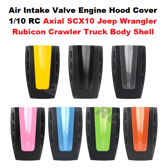 Air Intake Valve Engine Hood Cover 1/10 Axial SCX10 Hard Body Jeep Wrangler Rubicon Crawler Truck Bo