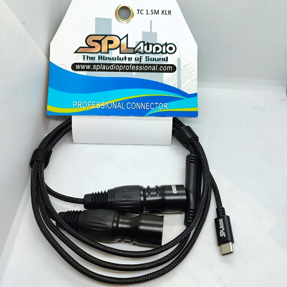 JACK AUDIO HP KE MIXSER SPL TC 1.5 XLR JACK TIPE C TO 2 CANON MALE ORIGINAL SPL AUDIO