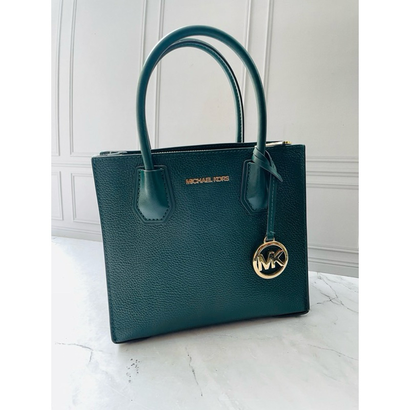 Preloved Tas Michael Kors MK Mercer Medium Hijau