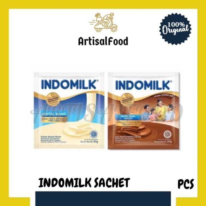 

(1 SACHET) INDOMILK PUTIH 30gr skm susu kental manis