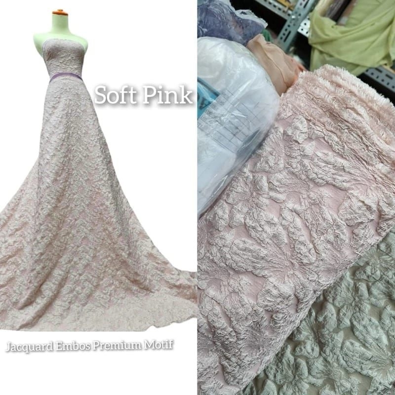 DYA369 Bahan kain Jaguard Embos/kain meh jaguar Embos/Jaguard motif timbul/gaun 3D