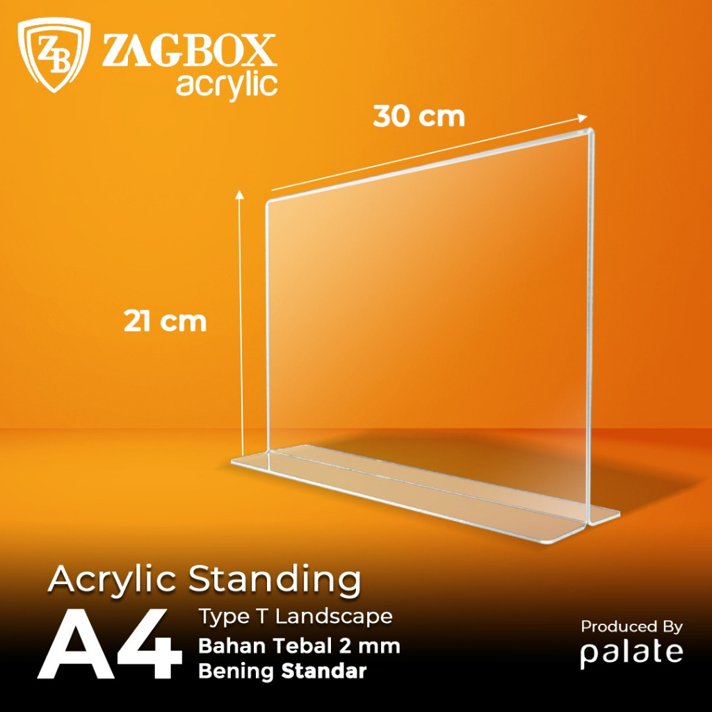 

AT Acrylic Tent Holder A4 T / Akrilik A4 T LANDSCAPE / A4 T / Acrilic 2mm - STANDAR