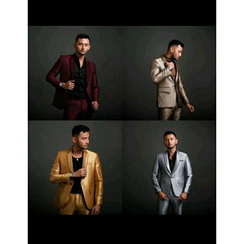 jas pria mengkilap / jas Wedding pria / jas blazer slik woll / blazer pria