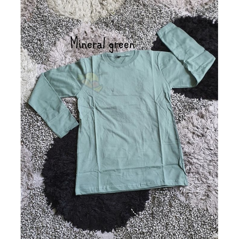 kaos polos MINERAL GREEN PANJANG CM24S