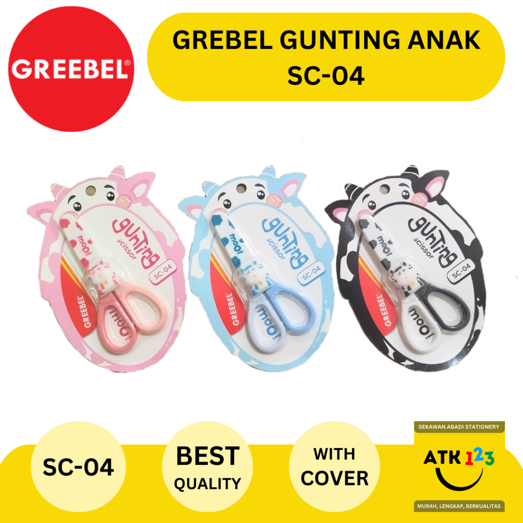 

Gunting Anak Merk Grebel SC-04 Gunting Kertas / Gunting Sekolah Anak / Gunting Lucu
