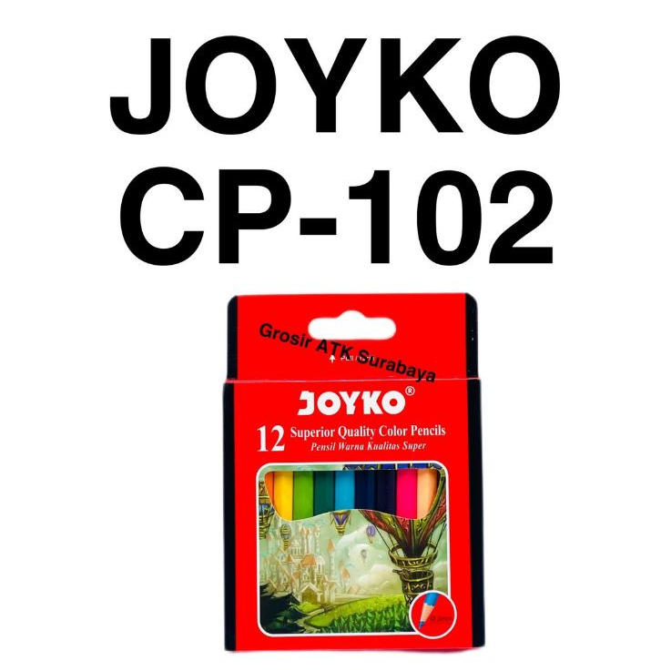 

Pensil Warna / Pensil Gambar / Color Pencil JOYKO 12 WARNA PENDEK CP-102 / CP-S12