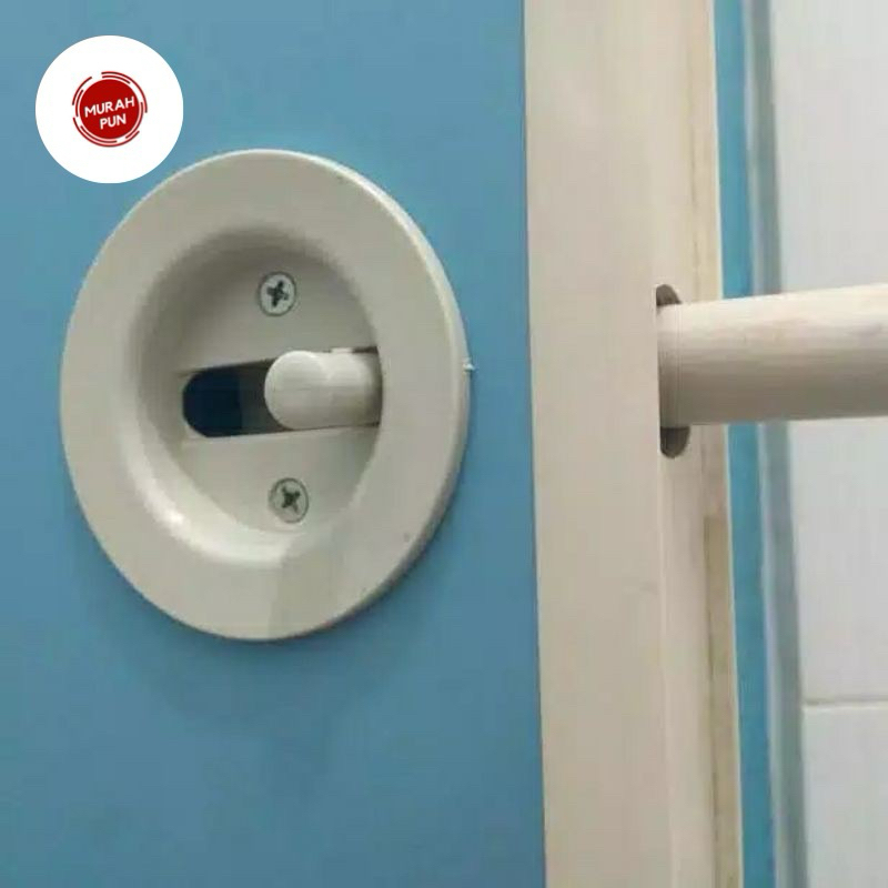 kunci grendel tarikan pintu wc kamar mandi kunci pintu bulat plastik pvc