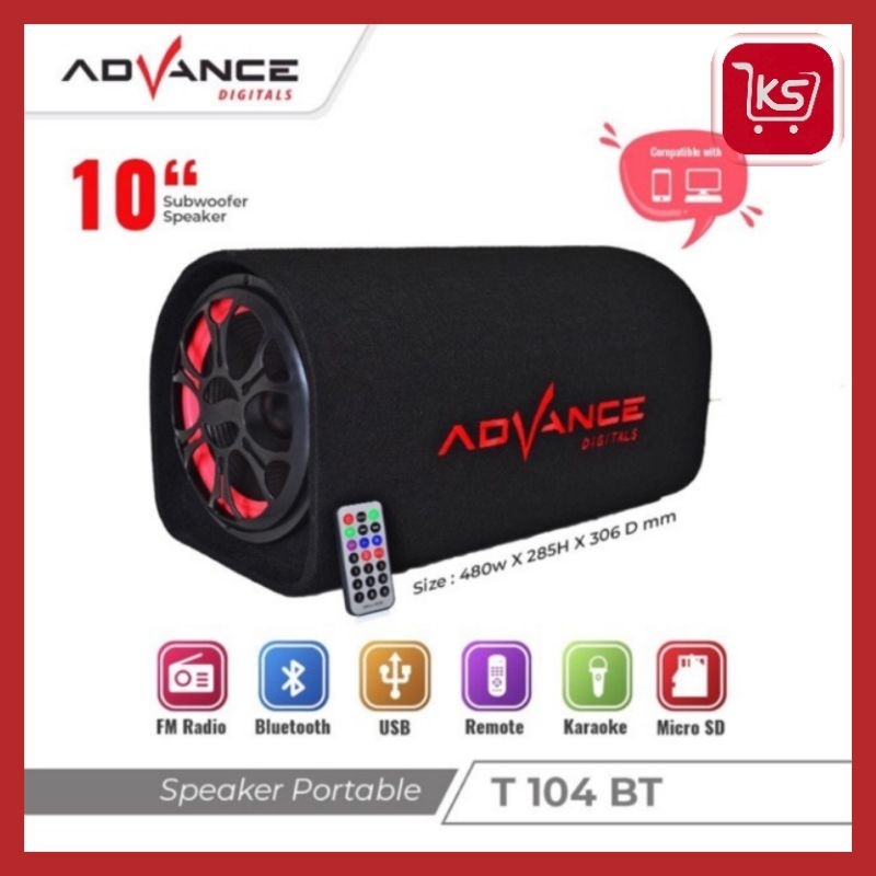 SPEAKER ADVANCE T-104 BT 10 inch I SPEAKER BANTAL | BLUETOOTH