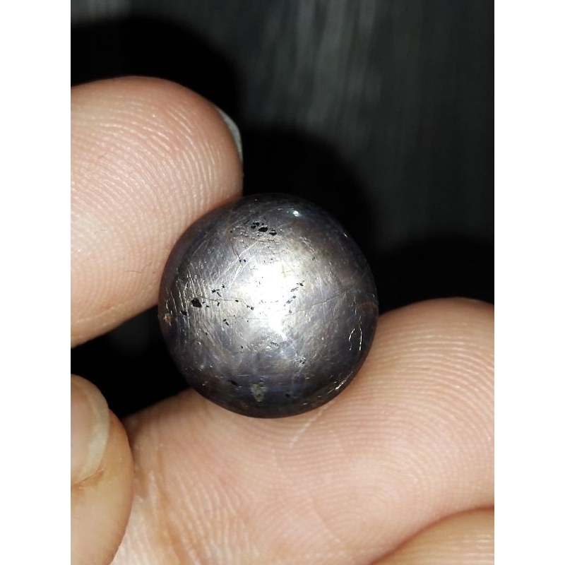Natural Purple Star Sapphire 12 x 11 x 7 mm 16.3 Ct No Heat Oval Cabochon Code 1249