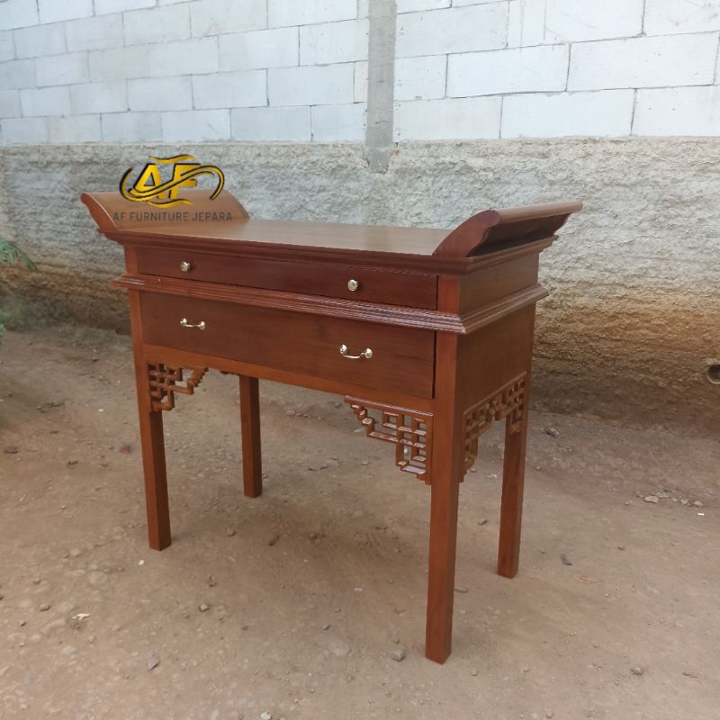 meja altar sembahyang kayu jati, meja altar minimalis