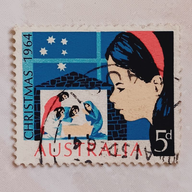 

(AA) Perangko Australia Christmas 1964 5 penny Used