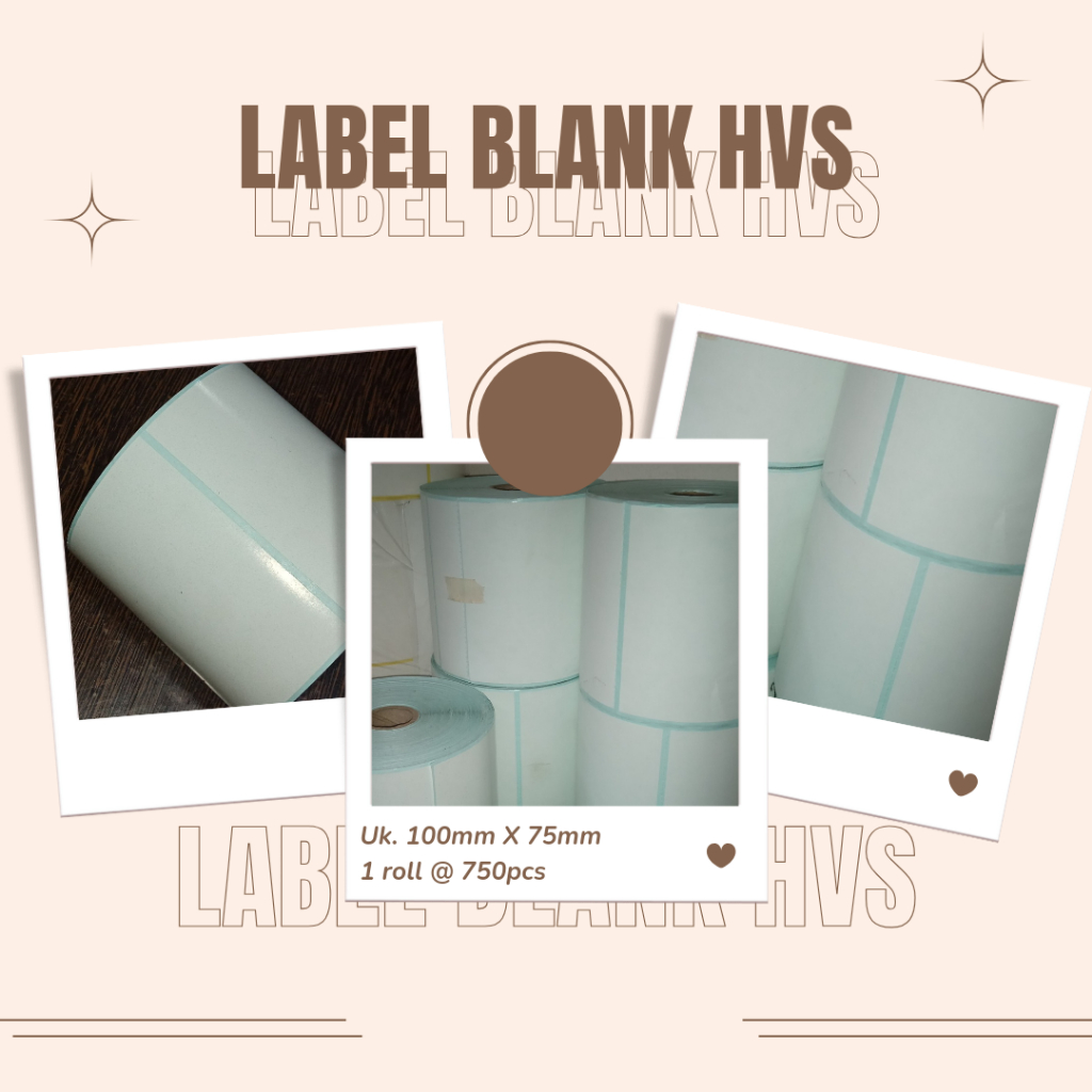 

LABEL BLANK SEMICOATED UK. 100MM X 75MM // 1 ROLL @ 750pcs