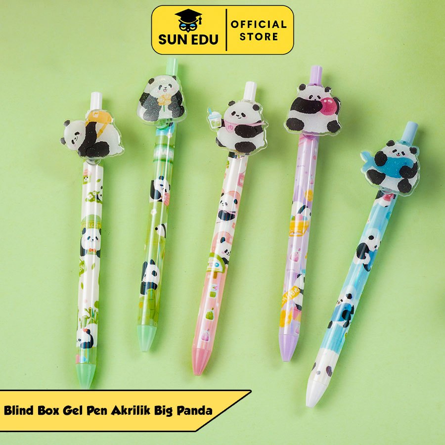 

Gel Pen Motif Panda/ Pulpen Gel Cute Hitam 0.5mm