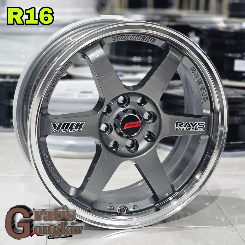 velg R16 Te37 Lebar 7 Et 35 velg mobil ring 16 jazz,mobilio,yaris,avanza,mazda2 freed