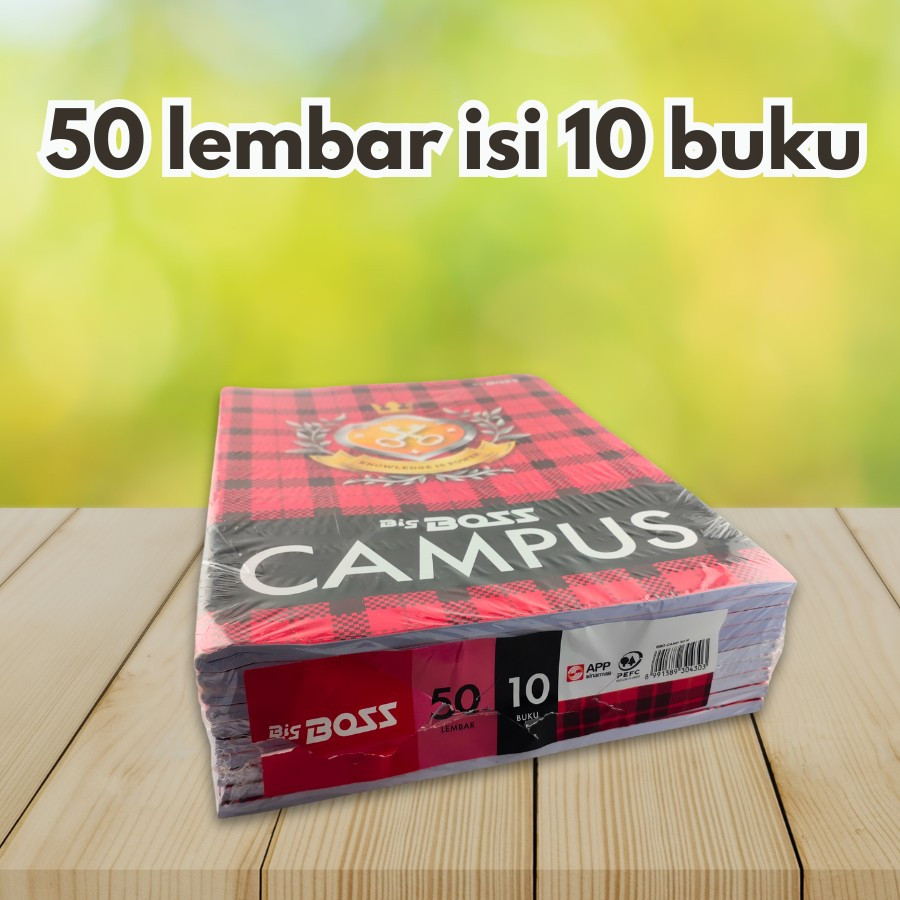 

MilL Buku Tulis Campus Boxy SIDU Big Boss 50 Lembar Isi 10 per pack