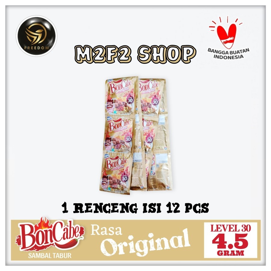 

BonCabe Level 30 Sambal Tabur Rasa Original Sachet - 4,5 gr (Kemasan 12 Pcs)