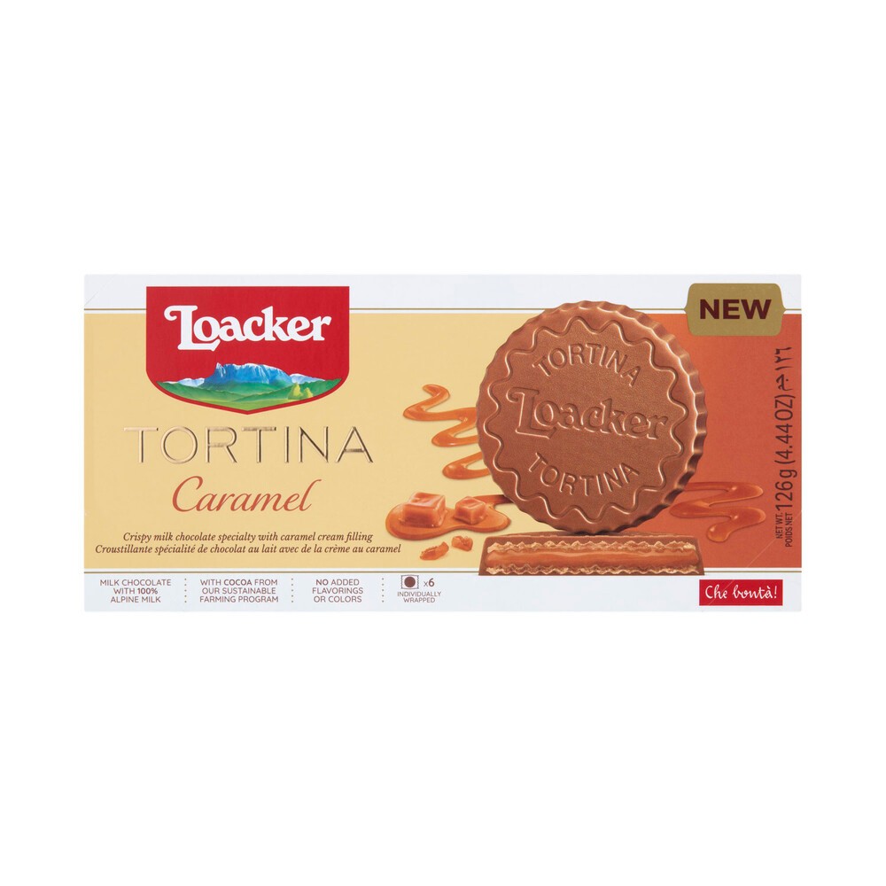 

Loacker Tortina Chocolate Biscuit Caramel | 126g dari Australia