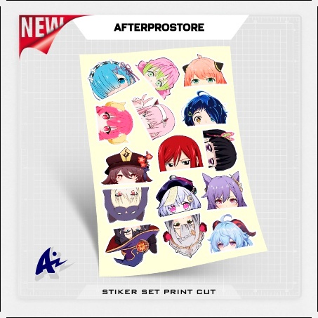 

STICKER PACK VINYL / MOTIF ANIME KAWAI / STIKER SET / HP LAPTOP / HELM / BRAND / INTIP / WATERFROOF