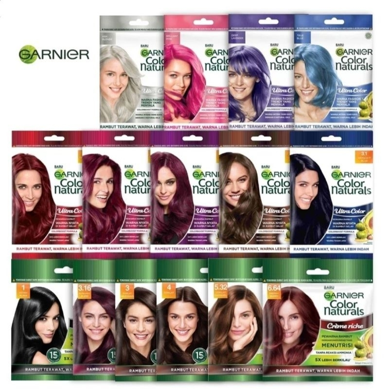 GARNIER Natural Ultra Color Sachet | Garnier Cat Rambut / Pewarna Rambut