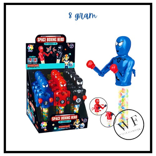 

Juqi space boxing hero candy / Permen mainan boxing super hero 8grm