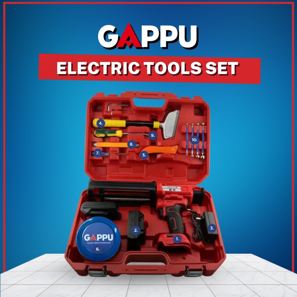 Gappu - Electric Gun Tools Set Epoxy Tile Grout Waterproof Resin Nat