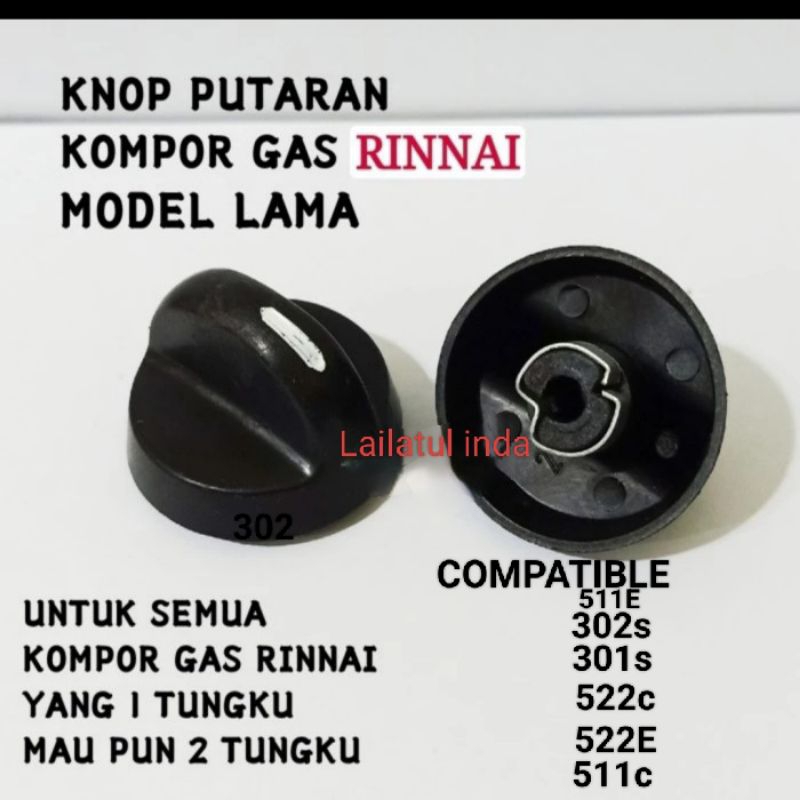 Knop Kompor Gas Pengatur Api untuk Kompor Rinnai, Cetekan Putar Universal